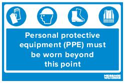 PPE MUST BE WORN BEYOND THIS POINT (83318)