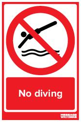No diving