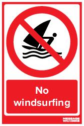 No windsurfing