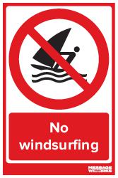No windsurfing