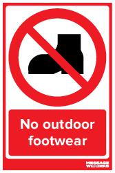 No outdoor footwear