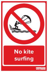 No kite surfing