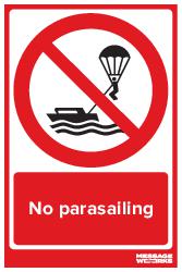 No parasailing