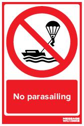 No parasailing