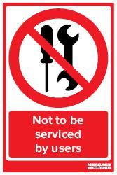 Not to be serviced by users
