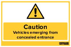 VEHICLES EMERGING FROM CONCEALED ENTRANCE (00652)