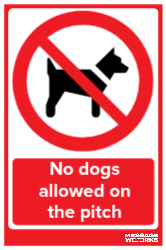 NO DOGS ALLOWED ON PITCH (08995)