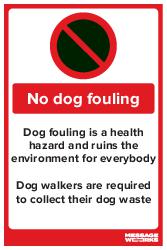 NO DOG FOULING (02179)