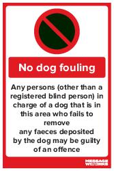 NO DOG FOULING (78422)
