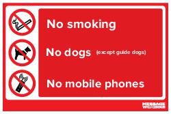NO SMOKING, DOGS OR MOBILE PHONES (64049)