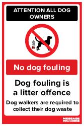 NO DOG FOULING (10098)