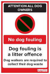 NO DOG FOULING (10098)