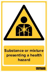 Substance or mixture presenting a health hazard
