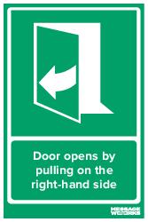 Door opens by pulling on the right-hand side