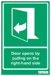 Door opens by pulling on the right-hand side
