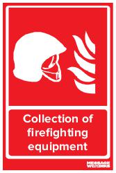 Collection of firefighting equipment