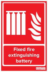 Fixed fire extinguishing battery