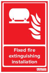 Fixed fire extinguishing installation