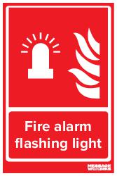 Fire alarm flashing light