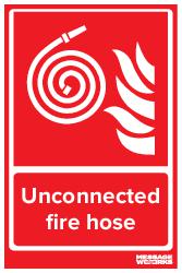 Unconnected fire hose