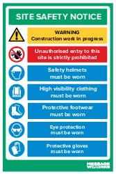 SITE SAFETY NOTICE (73850)