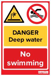 DEEP WATER NO SWIMMING (71747)