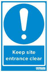 KEEP SITE ENTRANCE CLEAR (83344)