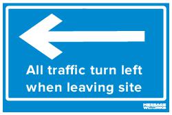 TRAFFIC TURN LEFT LEAVING SITE (73869)