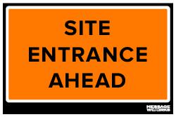 SITE ENTRANCE AHEAD (75908)