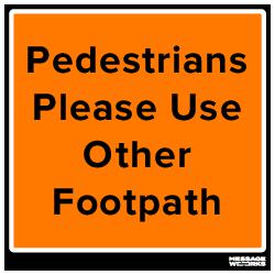 PEDESTRIANS USE OTHER FOOTPATH (75914)