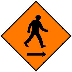 PEDESTRIANS CROSS TO RIGHT (75956)