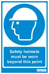 SAFETY HELMETS MUST BE WORN (83741)
