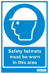 SAFETY HELMETS MUST BE WORN (83787)